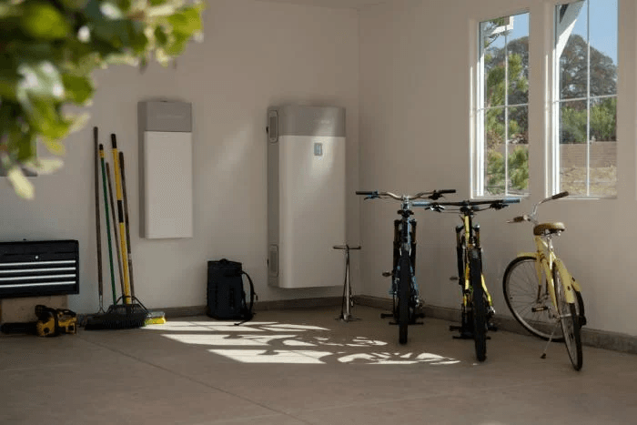 SunVault battery system in garage